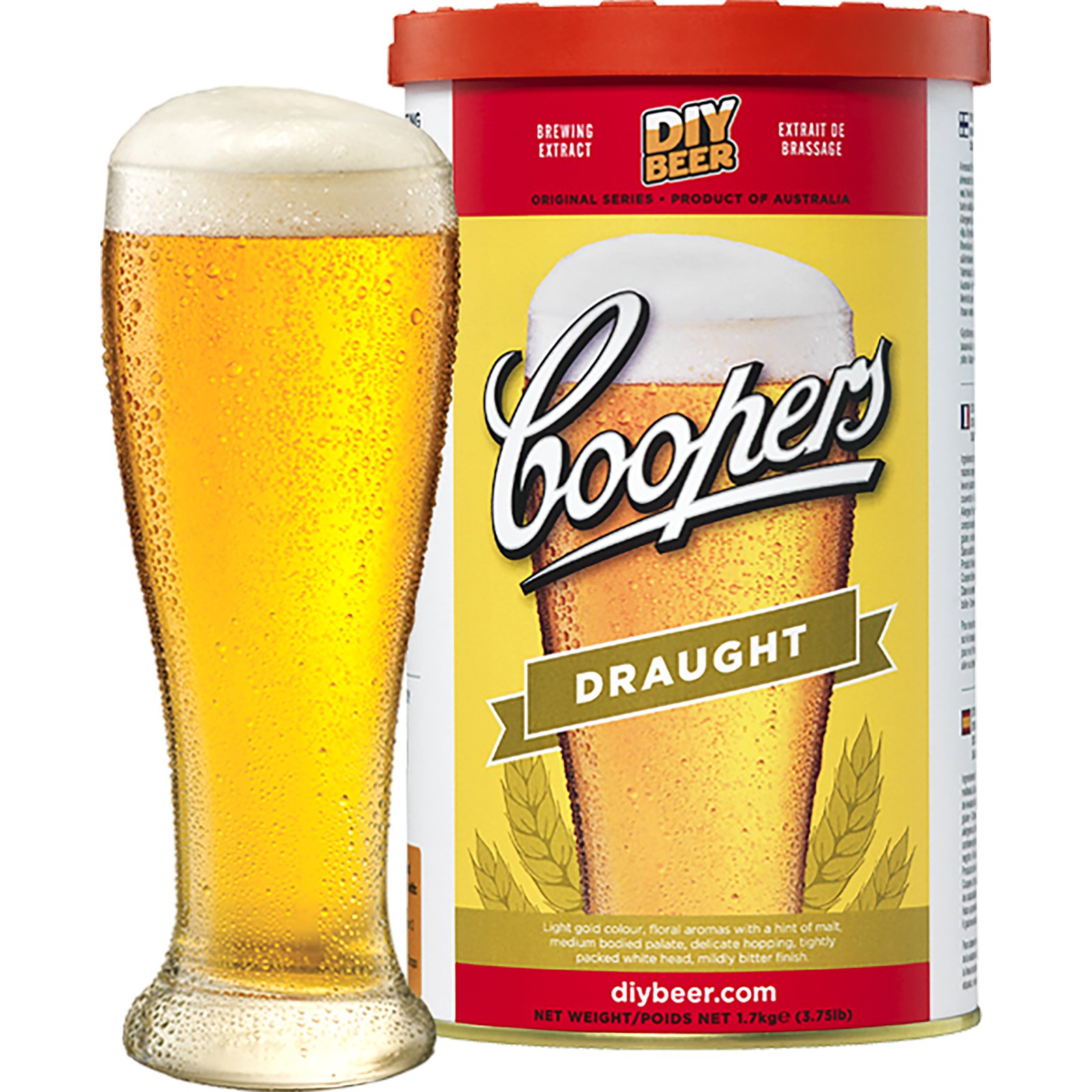 BIOWIN Koncentrát na vaření piva Draught Coopers 1,7kg na 23l piva