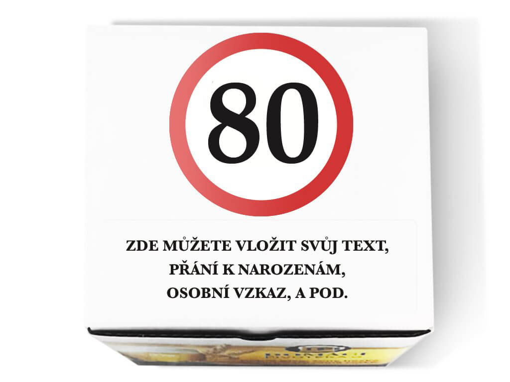 Dárek pro muže k 80 narozeninám s vlastním přáním