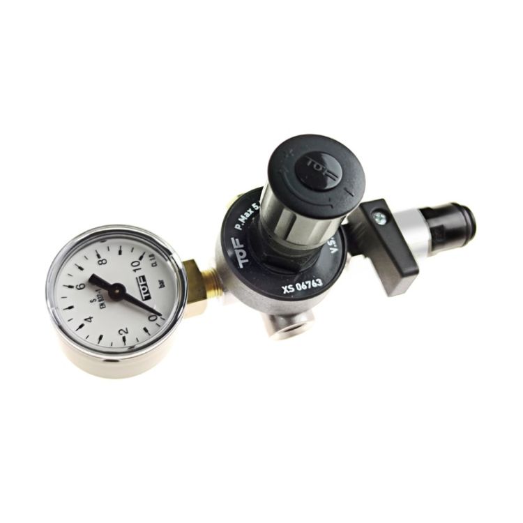 Redukční ventil TOF Co2 mini + kohout + rychlospojka 8mm