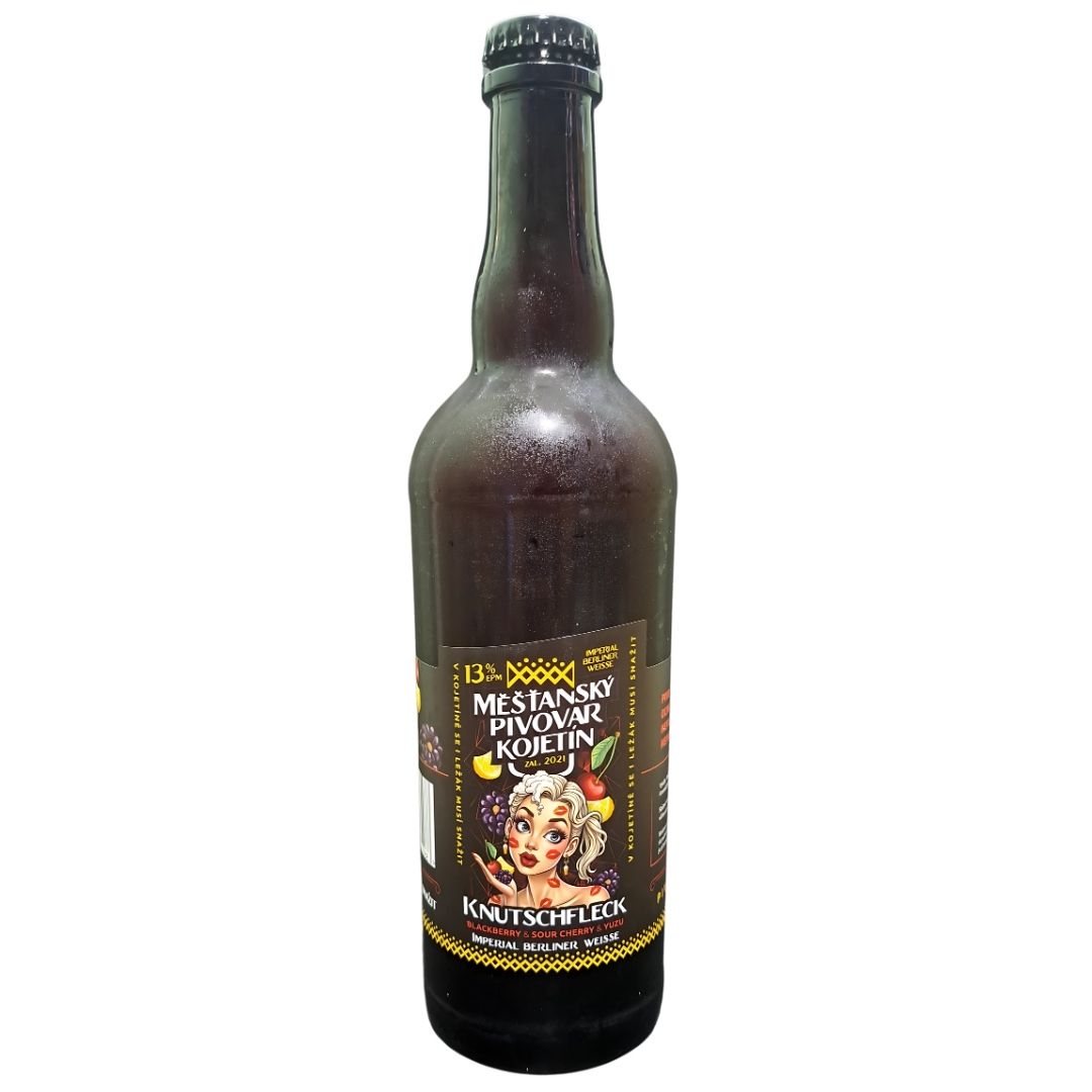 Měšťanský pivovar Kojetín 13° Knutshfleck Imperial Berliner Weisse Blackberry, Sour Cherry a Yuzu - 0,75 láhev