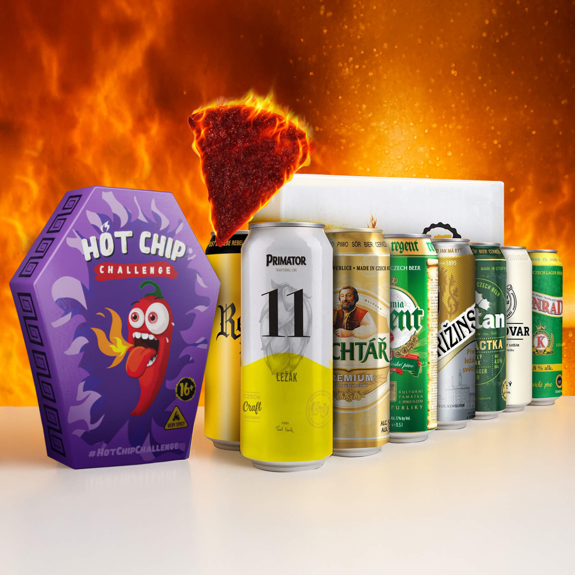 Domácí pivotéka 1 x Hot Chip Challange - 8 ležáků