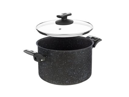 KOLIMAX Hrnec BLACK GRANITEC s poklicí, Ø 22 cm, 5,5 l