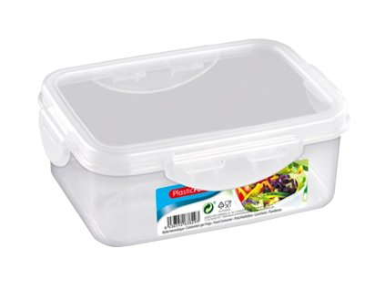 PLASTIC FORTE dóza 0,6l CLICK obélník 16x12x6 transparent