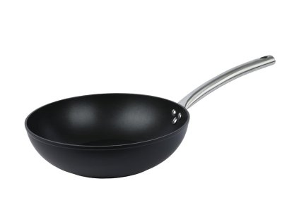 Testrut pánev d28 BLACK WOK,kovaná s nerez.rukojetí