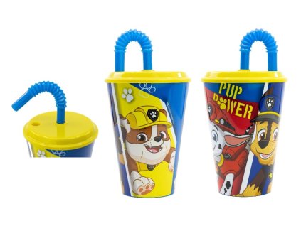 STOR Stor kelímek 0,43l PUP TLAP. PATROLA s víčkem a brčkem