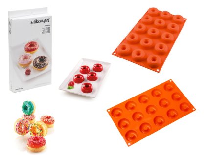 SILIKOMART forma SMALL DONUTS-MALÉ DONUTY,silikon 17,5x30