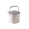 SNIPS koš na bioodpad, bílý+sv.šedé víko, 3 l