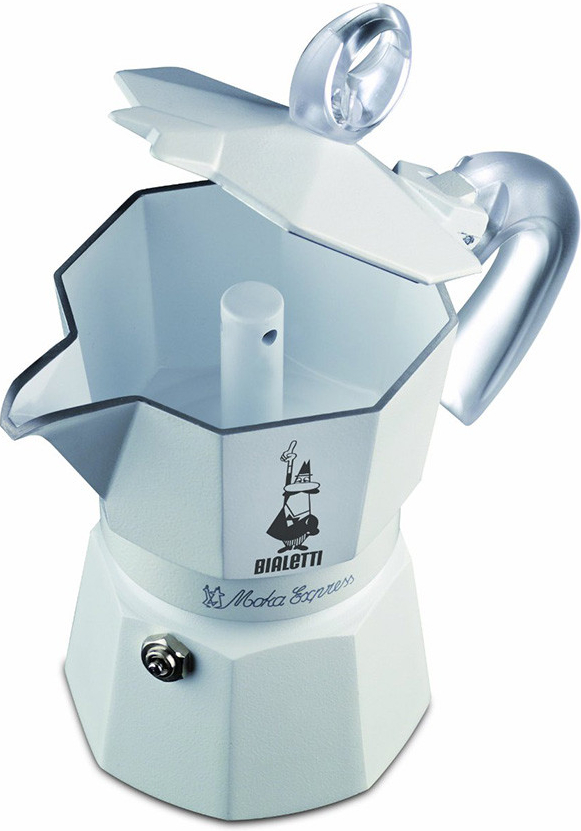 Bialetti Moka Glossy bílá 1 porce Rozbalené