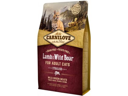 Carnilove Adult Lamb & Wild Boar Adult Sterilised – 6 kg