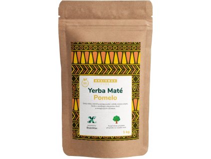 BrainMax Pure Organic Yerba Maté - Pomelo, 1000 g