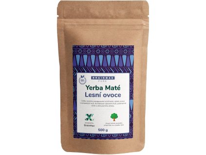 BrainMax Pure Organic Yerba Maté - Lesní ovoce, 500 g