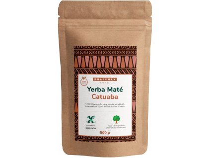 BrainMax Pure Organic Yerba Maté - Catuaba, 500 g
