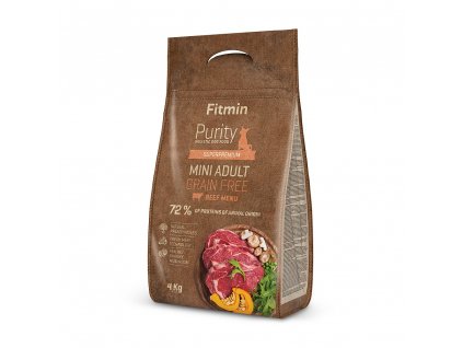 fitmin dog purity gf adult mini beef 4 kg h L