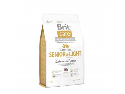 Brit Care Grain-free Senior&Light Losos & Brambor – 3 kg