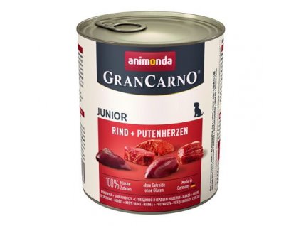 GRANCARNO JUNIOR - hovězí, krůtí srdce 800g