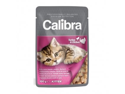 calibra cat 100g kapsa kitten kruti a kureci kousky v omacce