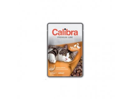 calibra cat kapsa premium adult duck chicken 100g