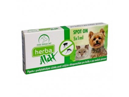 herba max spot on dog cat 5x1ml