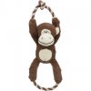 Plyšová opice s vnitřním lanem 40 cm, se zvukem, polyester/bavlna