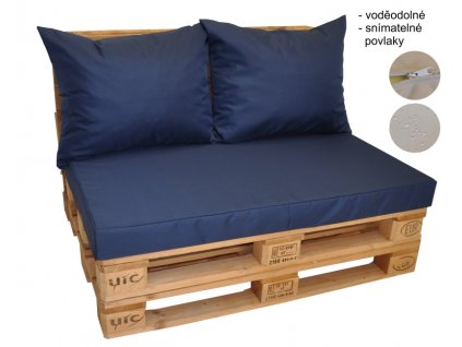 Polstry na paletový nábytek voděodolné -barva modrá