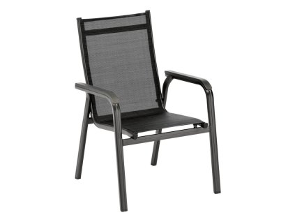 BASIC PLUS stohovatelné, hliníkové křeslo - antracit/antracit