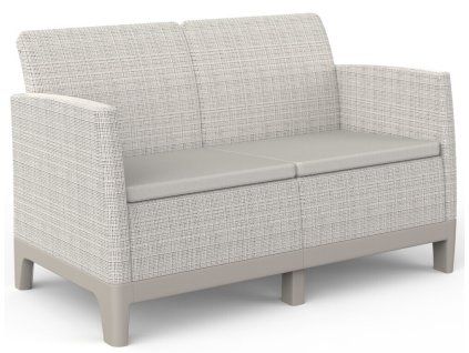 SCANDI FORMA 2 SEATER SOFA - Pebble grey/Soft biege