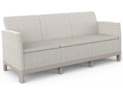 SCANDI FORMA 3 SEATER SOFA - Pebble grey/Soft biege