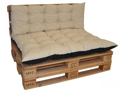 Polstry na paletový nábytek sada Basic - látka béžový melír