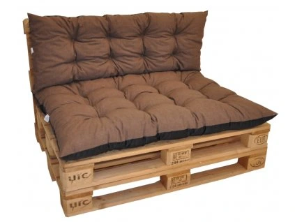 Polstry na paletový nábytek sada Basic - látka hnědý melír