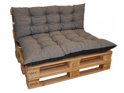 Polstry na paletový nábytek sada Basic - látka šedý melír