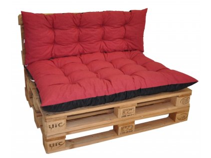 Polstry na paletový nábytek sada Basic - látka vínový melír