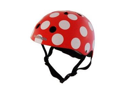 kiddimoto cyklisticka helma dotty cervena velikost m 128034