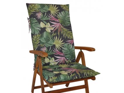 Polstr na teakové zahradní křeslo UNI vysoké - UNIKO list Monstera