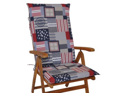 Polstr na teakové zahradní křeslo UNI vysoké - UNIKO Nautical