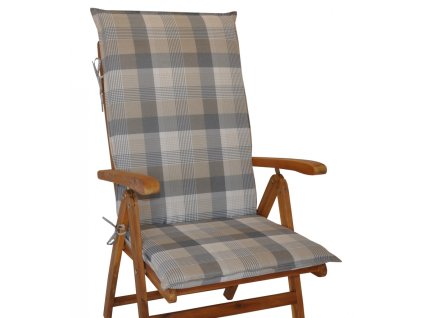 Polstr na teakové zahradní křeslo UNI vysoké - UNIKO šedá kostka