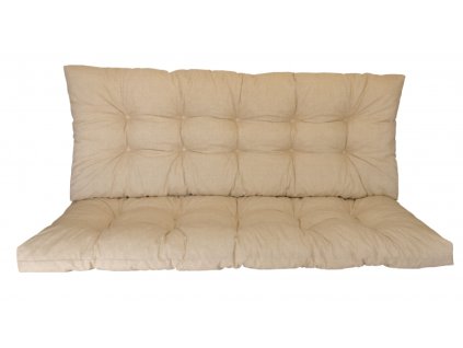 Polstr na zahradní houpačku 120 cm - látka světle béžový melír