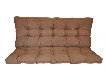 Polstr na zahradní houpačku 130 cm - látka hnědý melír