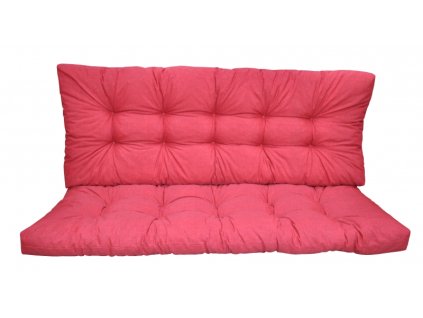 Polstr na zahradní houpačku 130 cm - látka malinový melír