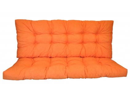 Polstr na zahradní houpačku 130 cm - látka oranžový melír