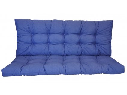 Polstr na zahradní houpačku 130 cm - látka tmavě modrý melír