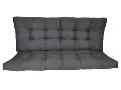 Polstr na zahradní houpačku 130 cm - látka tmavě šedý melír