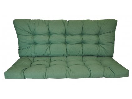 Polstr na zahradní houpačku 130 cm - látka tmavě zelený melír