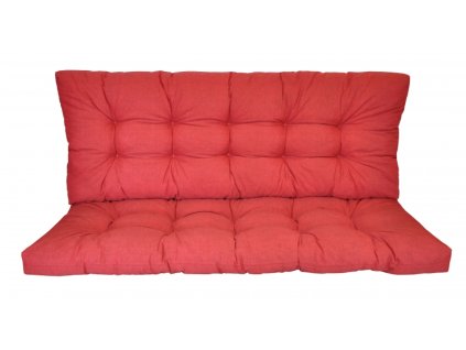 Polstr na zahradní houpačku 130 cm - látka vínový melír