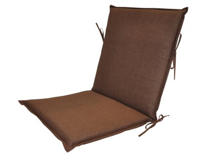 Polstr na zahradní křeslo UNI s nízkým opěradlem - látka hnědý melír