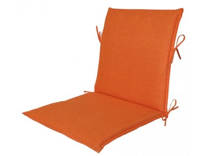 Polstr na zahradní křeslo UNI s nízkým opěradlem - látka oranžový melír