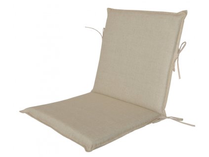 Polstr na zahradní křeslo UNI s nízkým opěradlem - látka světle béžový melír