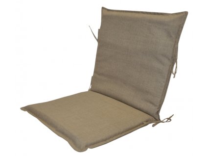 Polstr na zahradní křeslo UNI s nízkým opěradlem - látka tmavě béžový melír