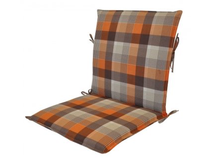 Polstr na zahradní křeslo UNI s nízkým opěradlem - UNIKO oranžová kostka