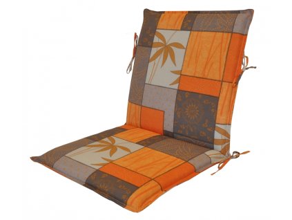 Polstr na zahradní křeslo UNI s nízkým opěradlem - UNIKO oranžový list