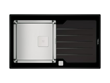 Teka DIAMOND RS15 1B 1D 86 BK skleněný dřez